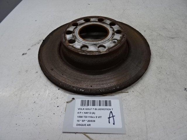 FREIN DISQUE ARRIÈRE Volkswagen Golf VII (AUA), Autos : Pièces & Accessoires, Utilisé, Volkswagen