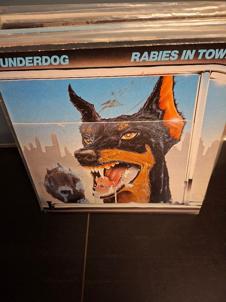 lp - underdog - rabies in town - vak 2, Cd's en Dvd's, Vinyl | Hardrock en Metal, LP, Heavy metal, Gebruikt, Ophalen of Verzenden