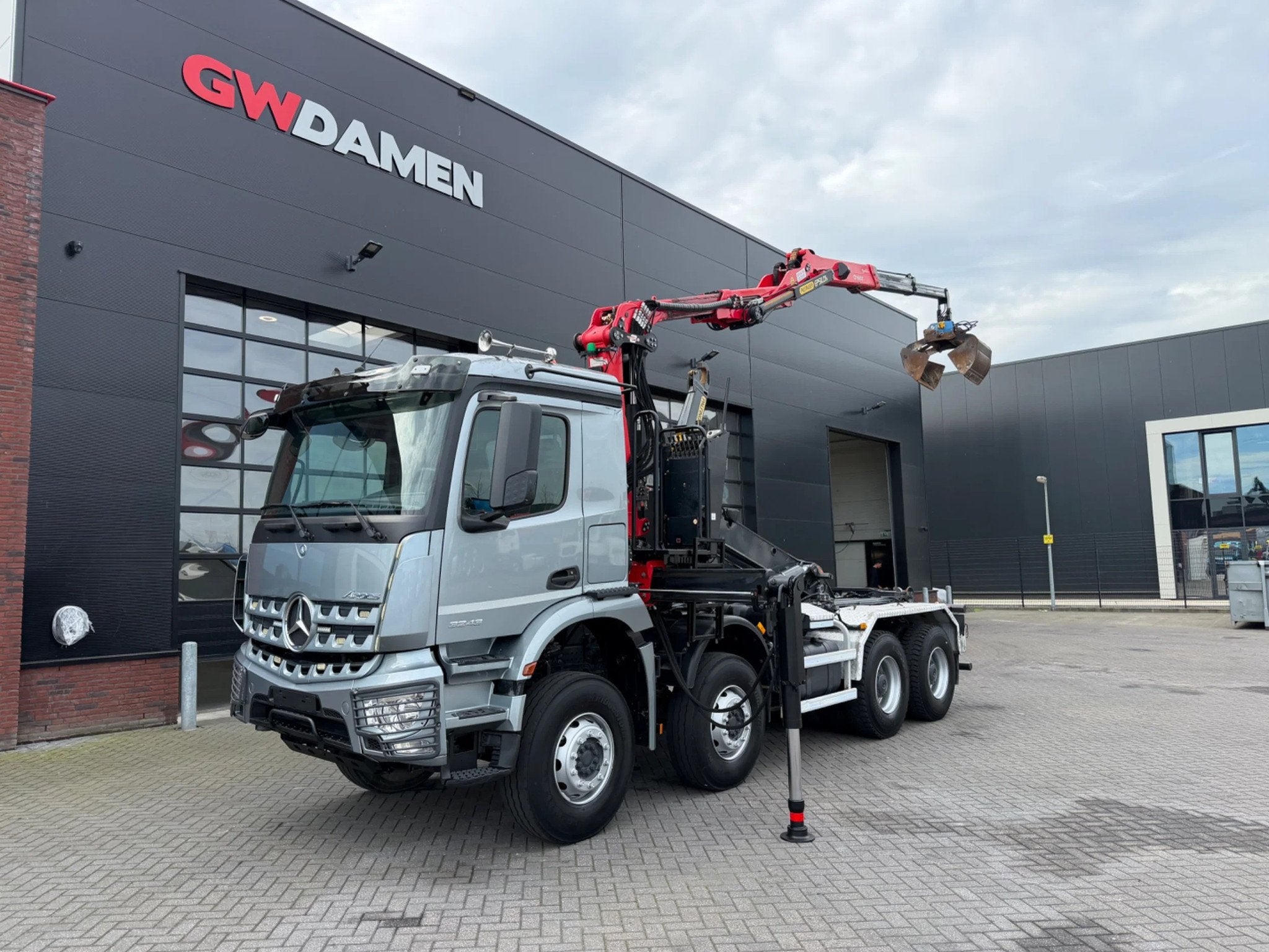 Mercedes-Benz Arocs 3243 8x4 Haaksysteem/Z Kraan Euro 6, Automaat, Achterwielaandrijving, Euro 6, Mercedes-Benz