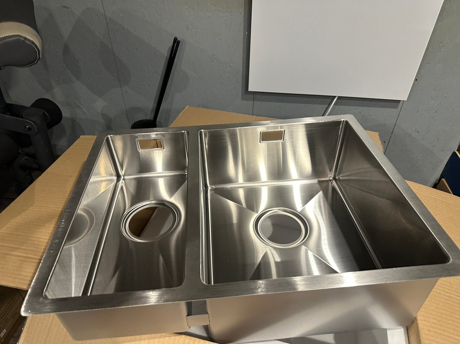 Mayer Luxe Rvs Dubbele Spoelbak Rechts Of Links Nieuw !!, Huis en Inrichting, Keuken | Keukenelementen, Ophalen, Nieuw, 50 tot 100 cm