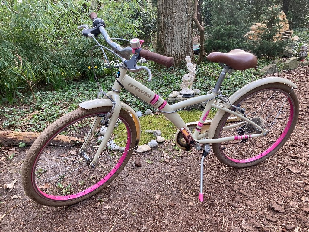 Meisjesfiets 24 inch btwin, Ophalen, Btwin Decathlon, Handrem, Gebruikt