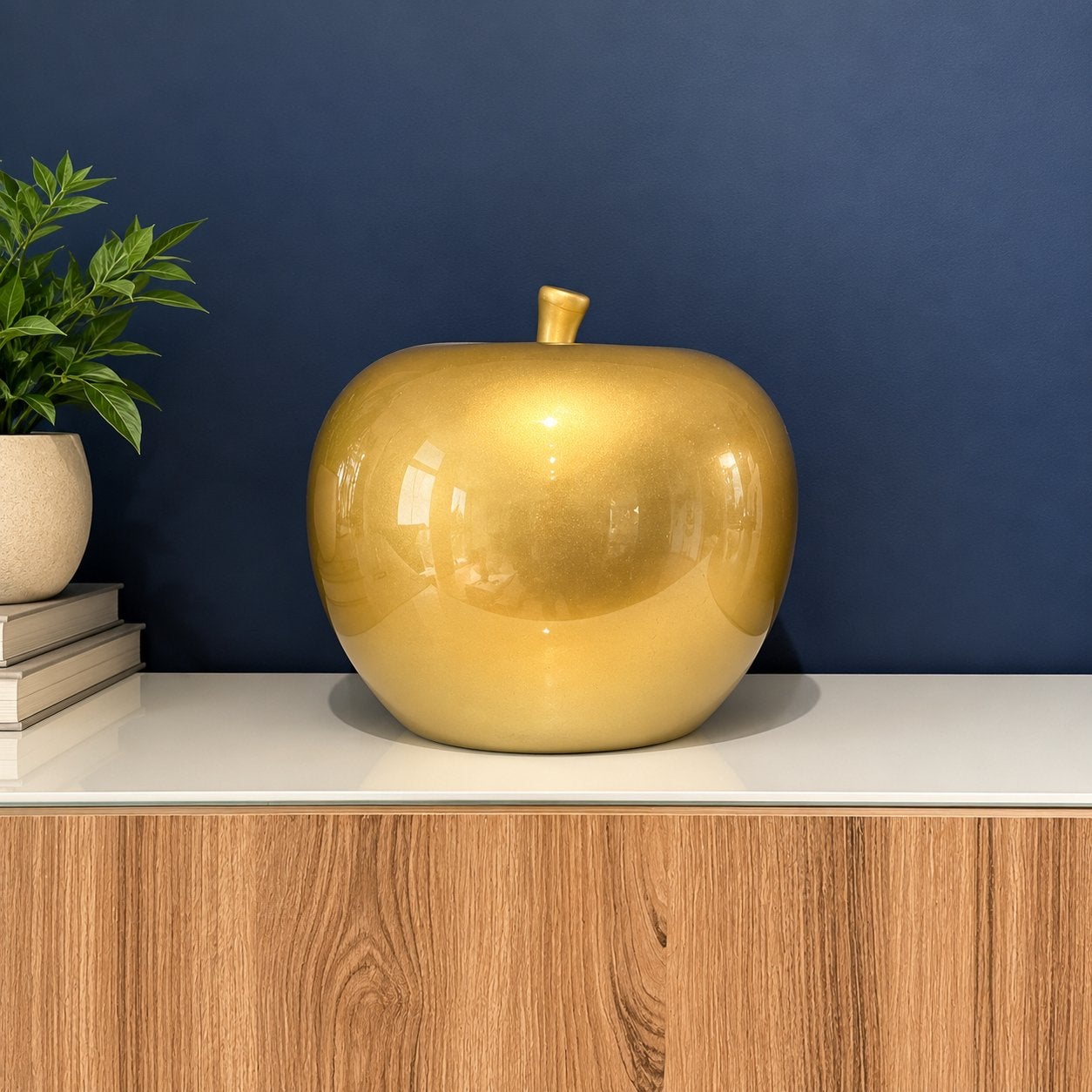 Grote gouden decoratieve appel XXL —  25 cm, Ophalen of Verzenden, Zo goed als nieuw, Goud
