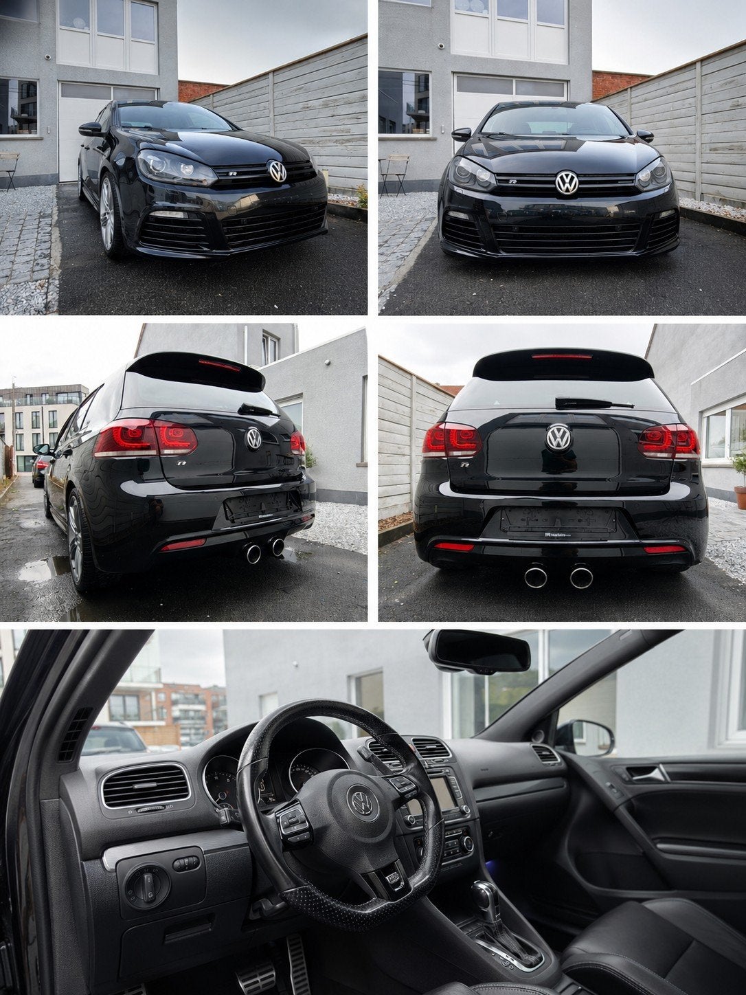 GOLF 6R//ABT //DSG//FUL OPTION//, Auto's, Volkswagen, Automaat, Zwart, Zwart, Leder
