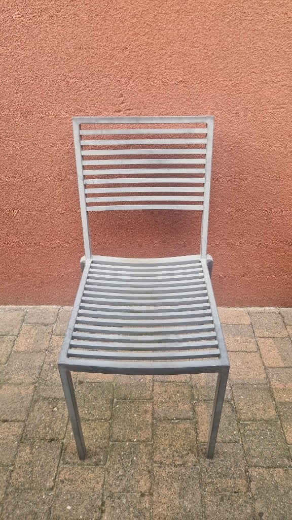 6 tuinstoelen met kussen, Tuin en Terras, Ophalen, Gebruikt, Aluminium, Stapelbaar