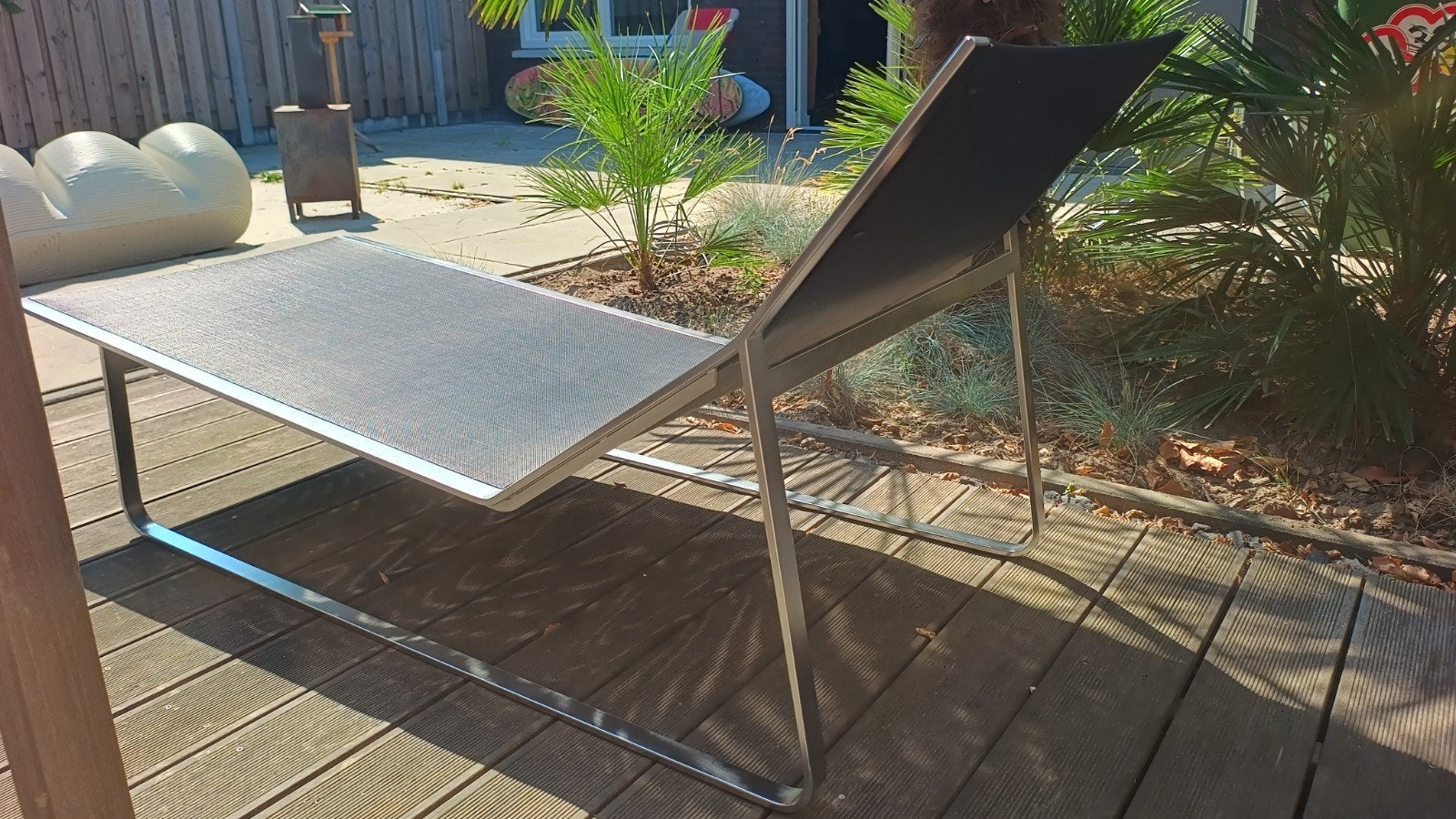 Tribù Natal alu light lounger design ligbed bauhaus, Tuin en Terras, Ophalen, Zo goed als nieuw, Aluminium
