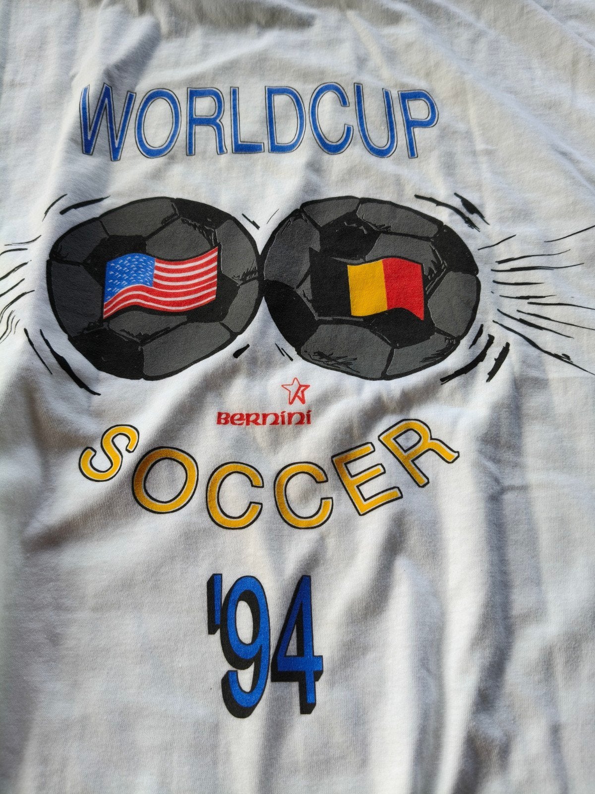 T-shirt voetbal '94. Maat L. Voor verzamelaars., Kleding | Heren, Ophalen, Maat 52/54 (L), Wit