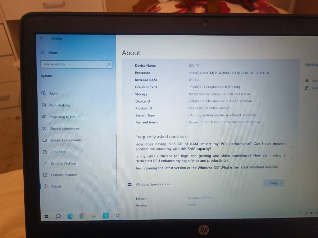 Ordinateur portable HP, Comme neuf, Intel(R) Core i5, Enlèvement, HP
