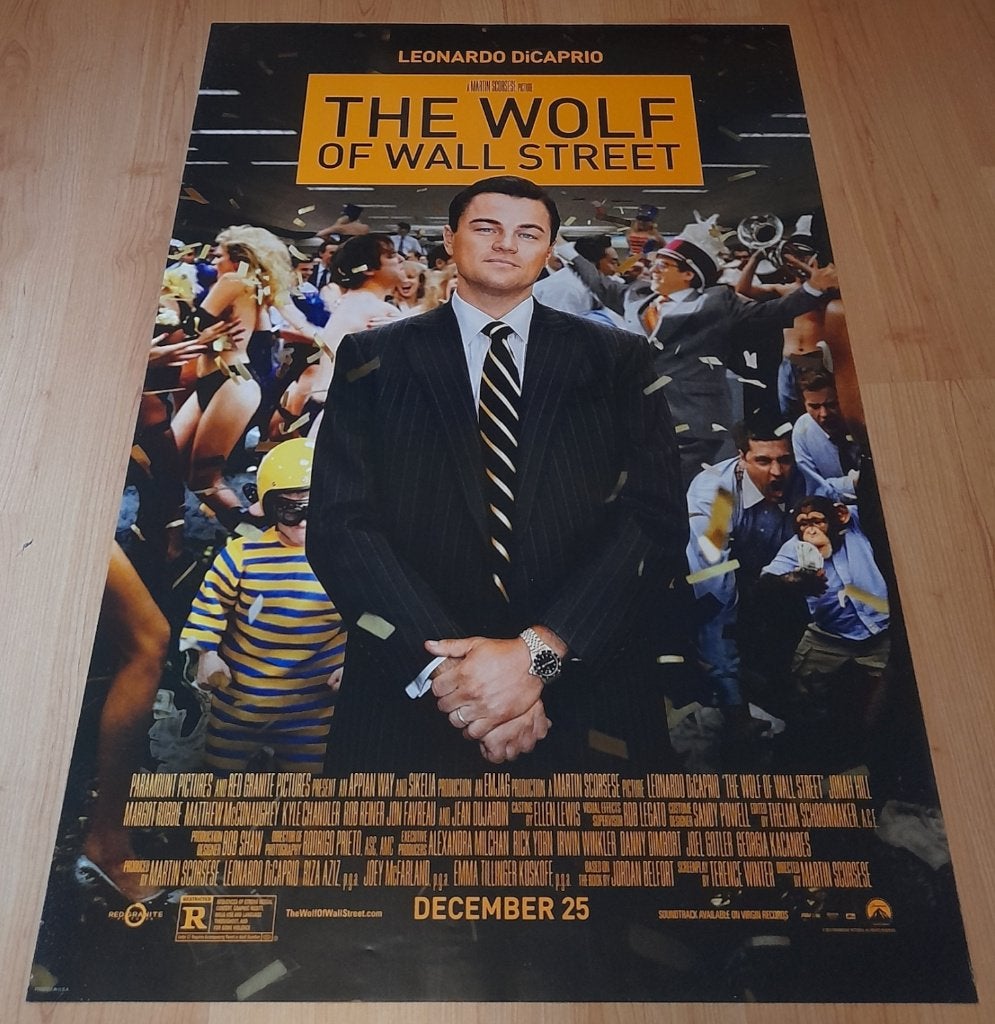 Filmposter USA one sheet The Wolf Of Wall Street, Ophalen, Zo goed als nieuw, Film, Poster