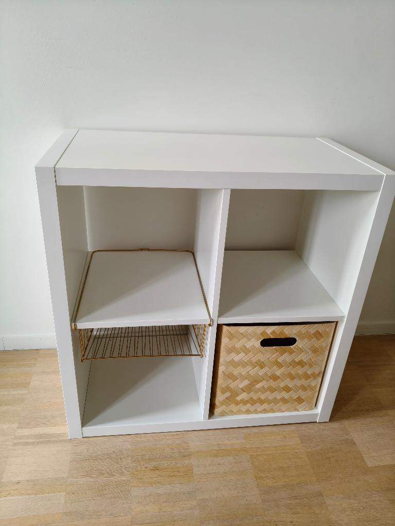 Kalax kast incl gouden lade en bakje, Ophalen, Gebruikt, Ikea
