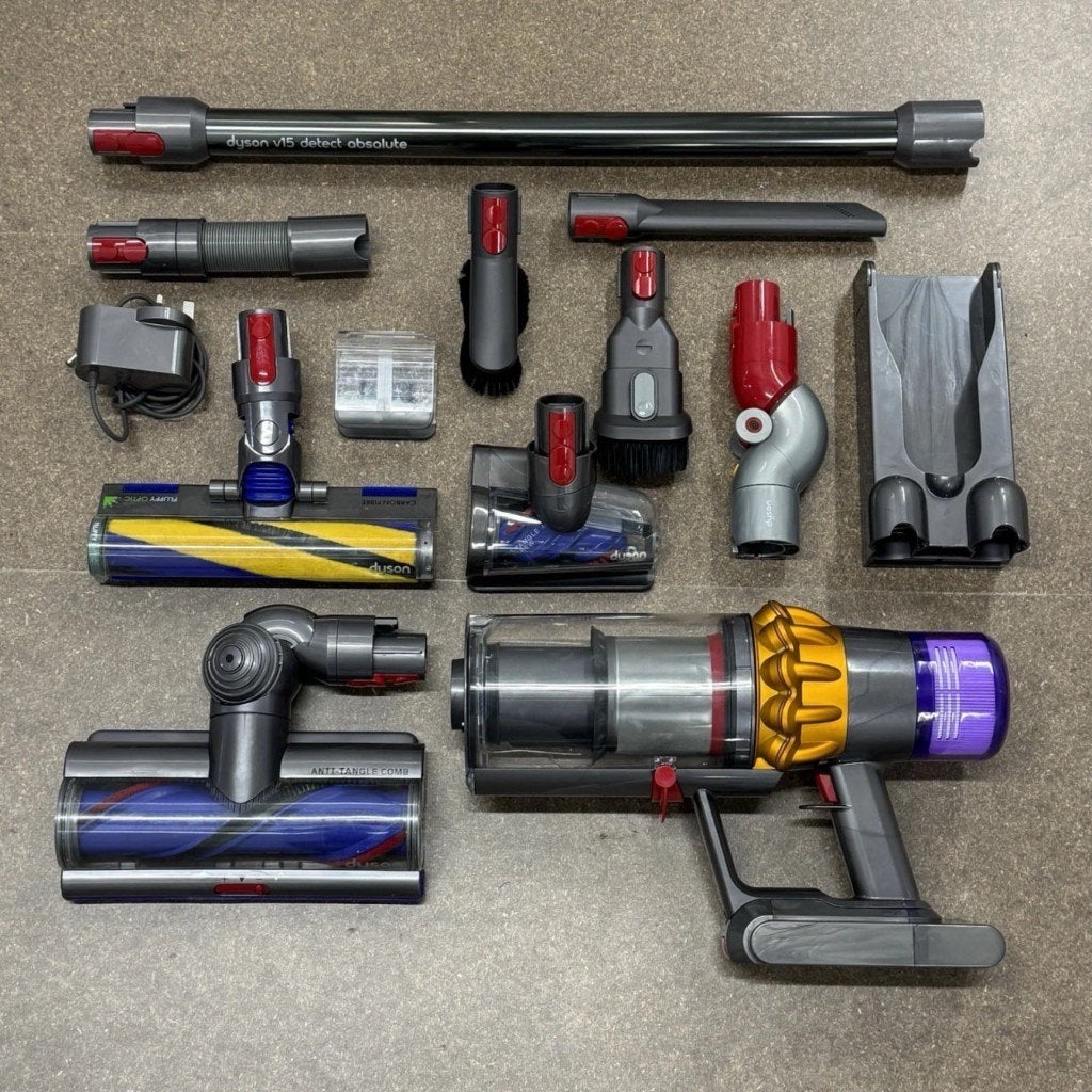 Dyson V15 Detect Absolute, Electroménager, Aspirateurs, Enlèvement ou Envoi, Réservoir, Convient aux sols durs, Aspirateur balai