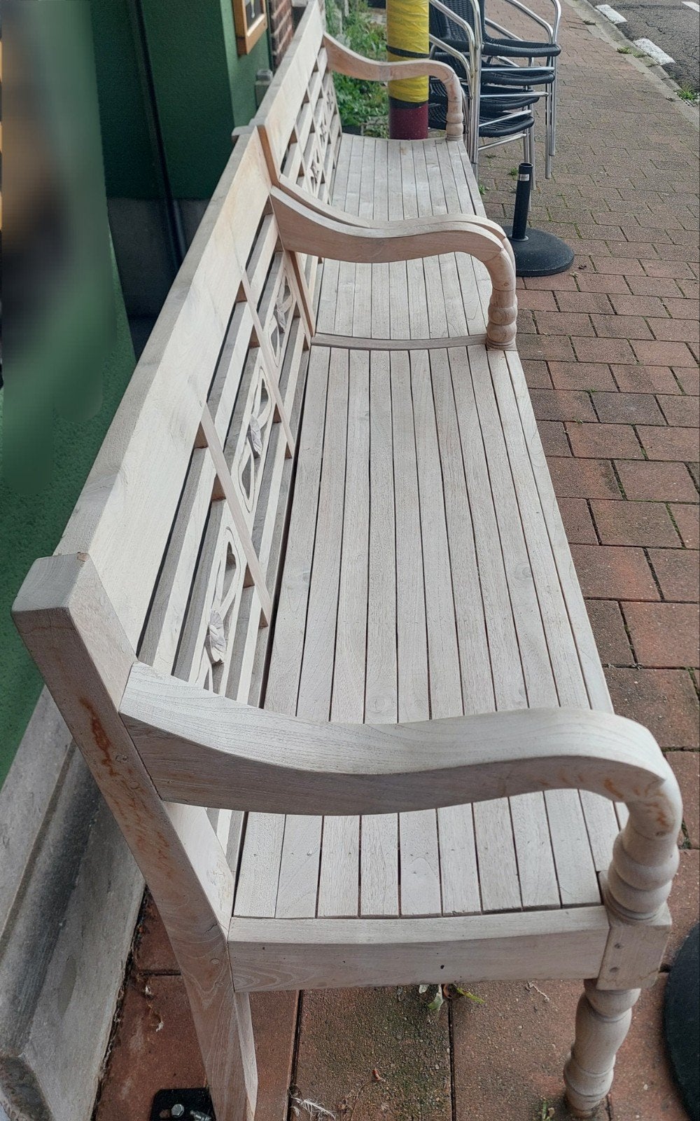 3 persoons teakbank, Tuin en Terras, Ophalen, Zo goed als nieuw, Hout