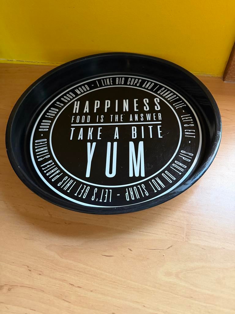 Plateau metal 33 cm diamètre Yum, Enlèvement ou Envoi