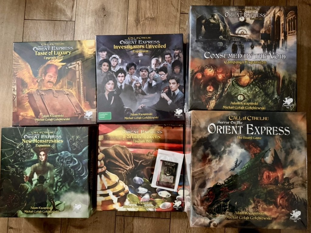 Horror on the Orient Express - Full kickstarter (EN), Hobby en Vrije tijd, Een of twee spelers, Ophalen, Nieuw, Chaosium inc