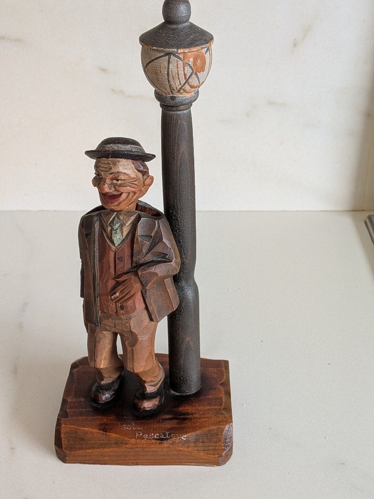 Vintage: Anri houtsnijwerk- "barset", Antiek en Kunst, Houtsnijwerk, Ophalen of Verzenden, 20 - 50 cm, Hout