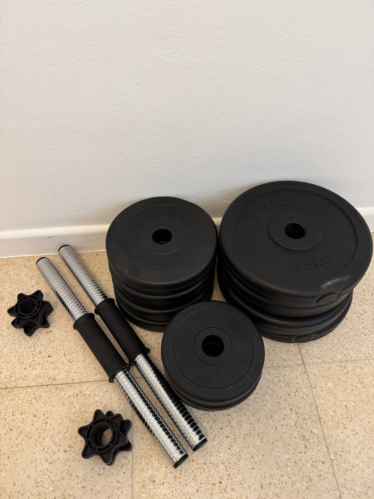 Verstelbare dumbellset 2x14kg, Ophalen, Nieuw