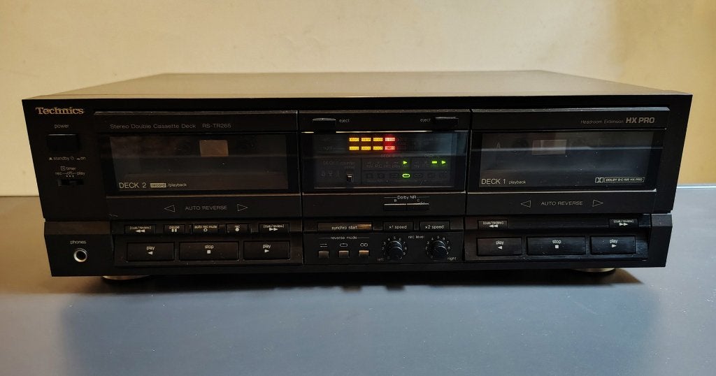 Platine cassette stéréo double Technics RS-TR265 HX PRO, Ophalen, Dubbel, Overige merken, Auto-reverse