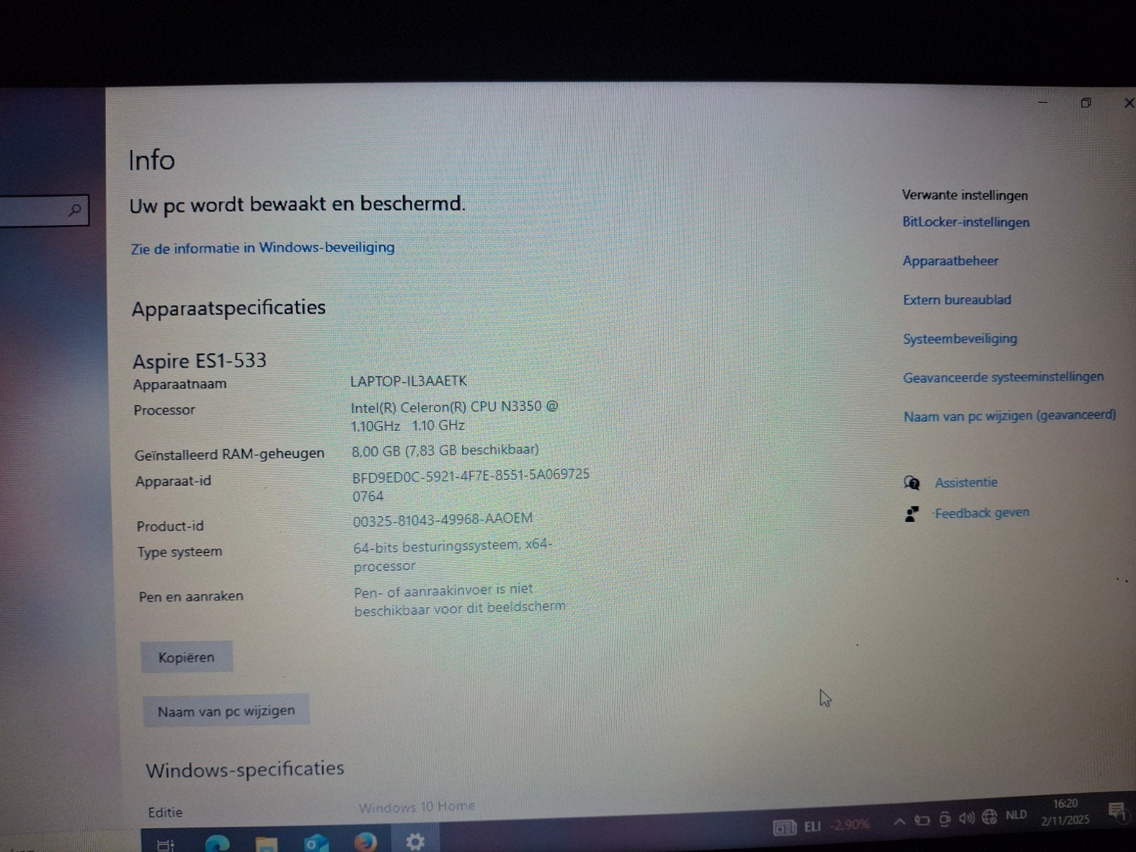 Acer laptop start zeer traag op en lader nodig, Computers en Software, Ophalen