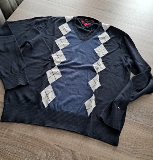 Tommy Hilfiger donkerblauwe trui xxl, Kleding | Heren, Truien en Vesten, Blauw, Overige maten, Ophalen of Verzenden, Zo goed als nieuw