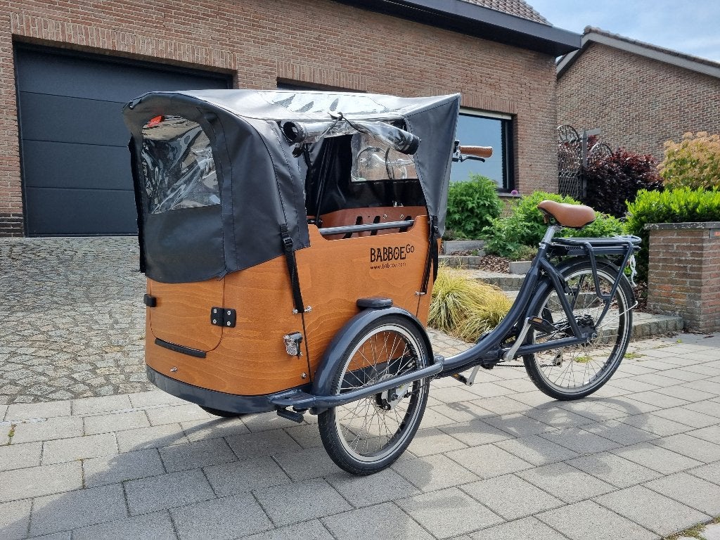 Babboe Go-E bakfiets, Huif, Zo goed als nieuw, 2 kinderen, Trommelrem