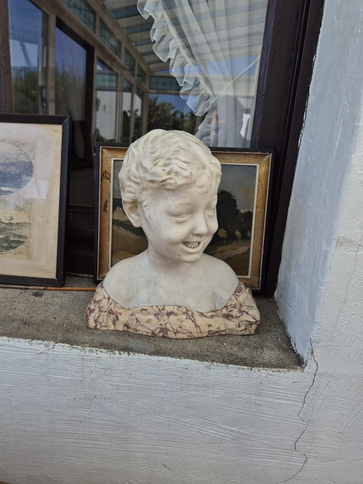 buste wit, Antiek en Kunst, Ophalen, Buste, Wit