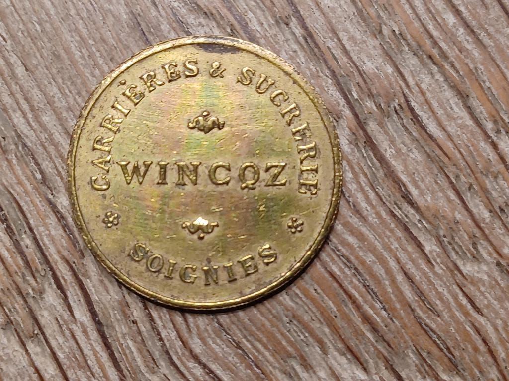 penning soignies carriere sucrerie wincqz zeldzaam, Ophalen of Verzenden, Overige materialen