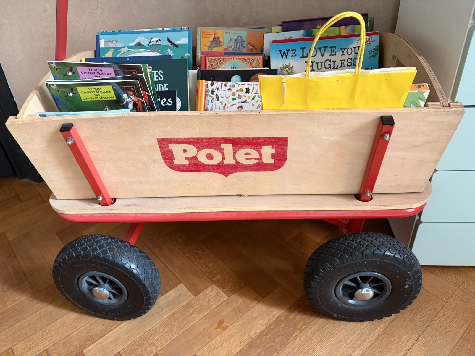 Chariot Polet en bois, Caravanes & Camping, Enlèvement, Comme neuf