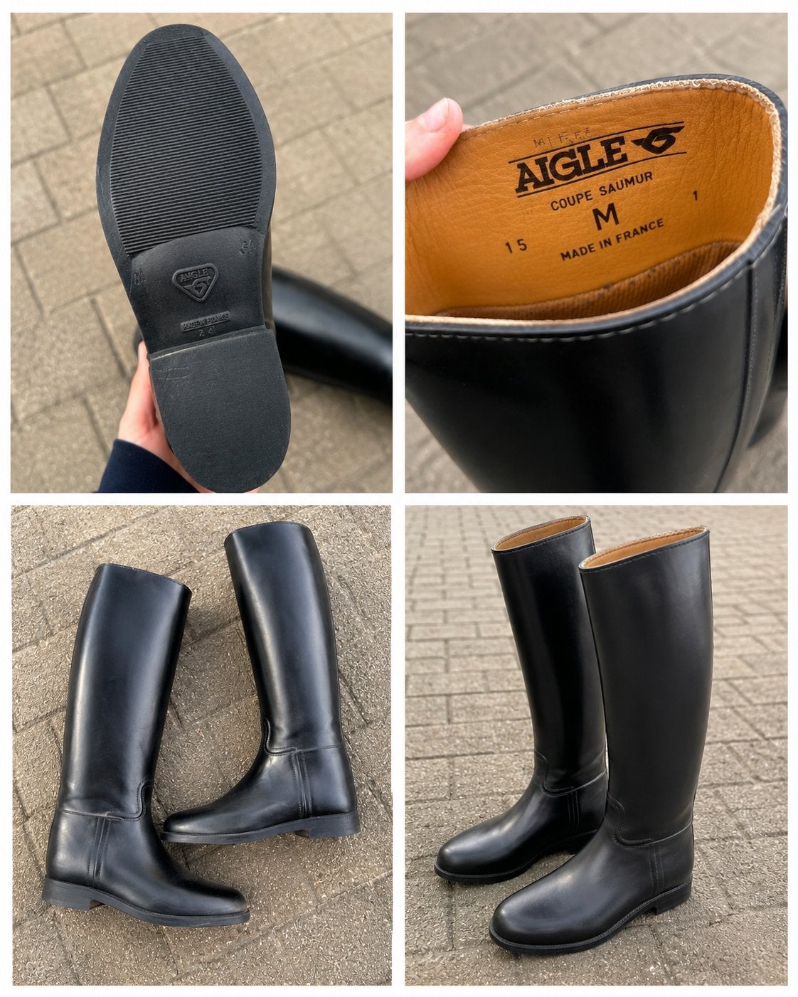 Aigle rijlaarzen – zwart, Ophalen, Gebruikt, Met stretch, Aigle
