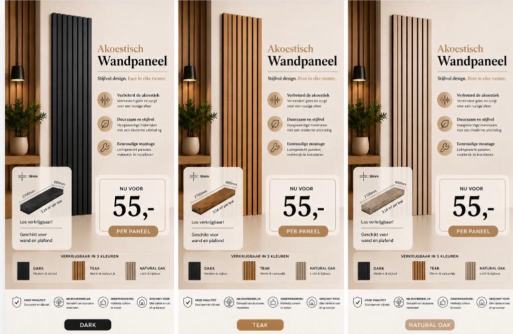 Panneaux muraux acoustiques, Enlèvement ou Envoi, Neuf, Décoration murale