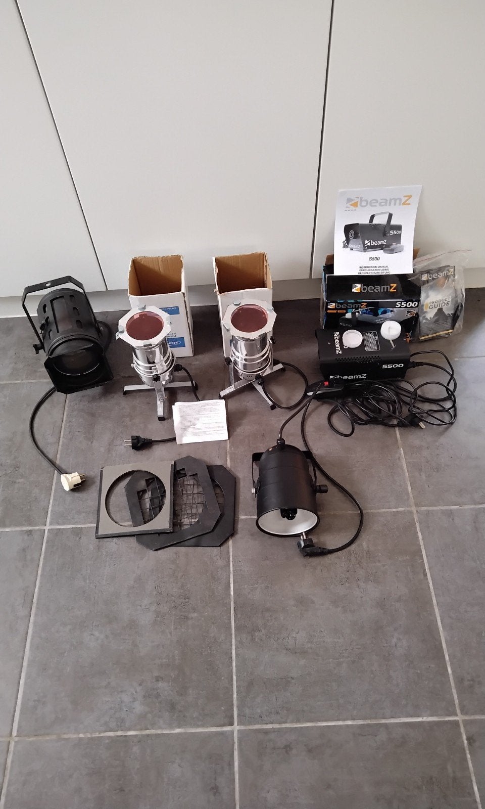 Complete Feest & Lichtset (zie onderdelen in beschrijving), Muziek en Instrumenten, Theaterbelichting, Gebruikt, Ophalen