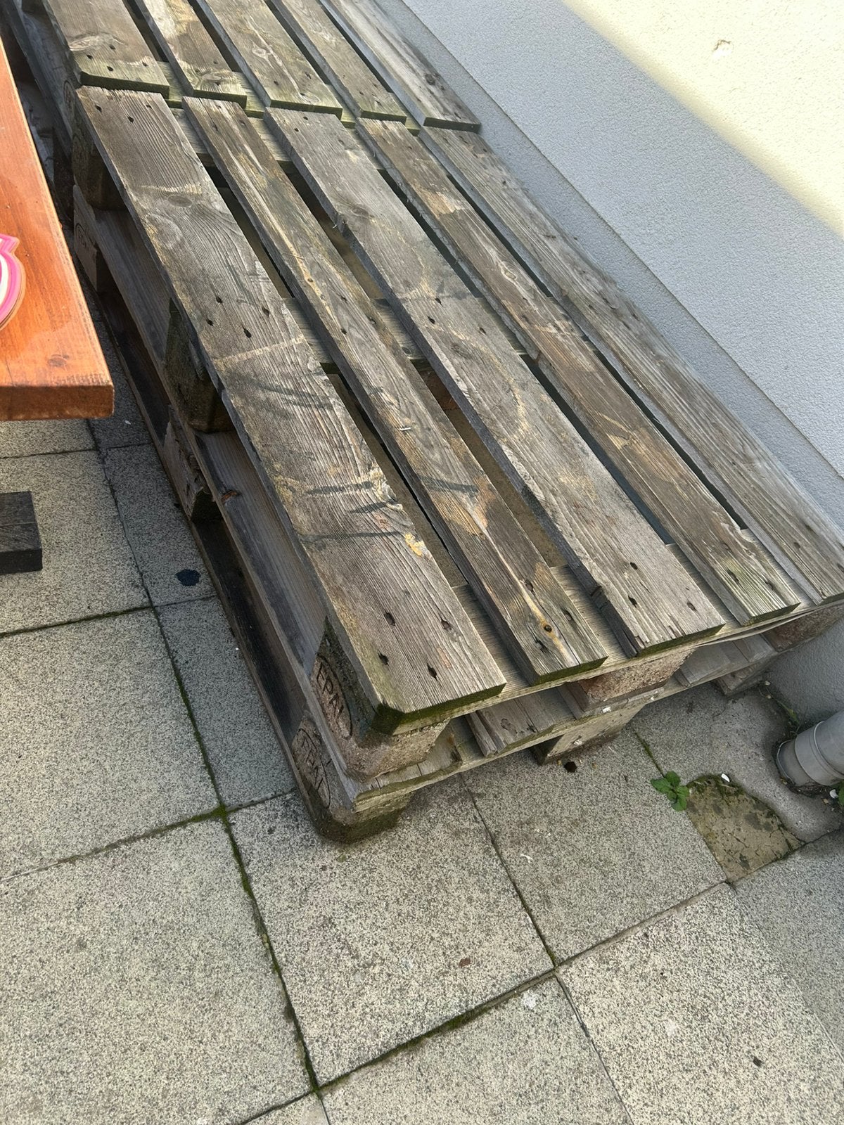 4 paletten, Tuin en Terras, Ophalen, Zo goed als nieuw