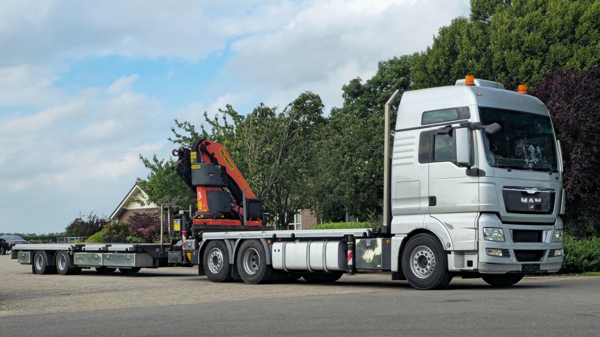 MAN TGX 26.400 camion-grue 6x2 ! palfinger 34tm ! téléco, Achat, Entreprise, 2 places, Boîte manuelle