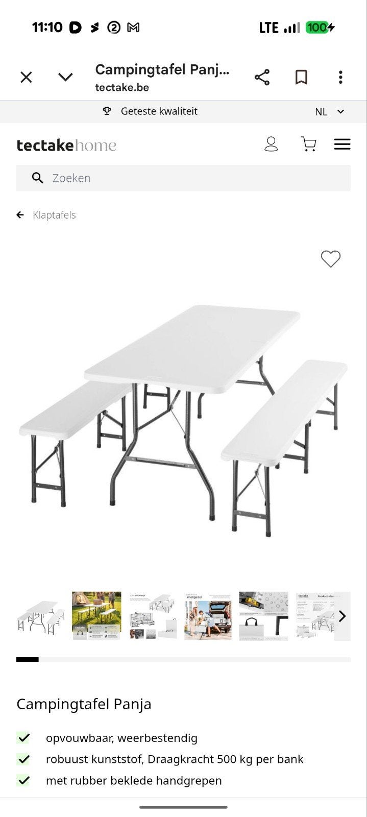 Kampeerder 2 stuks, Tuin en Terras, Partytenten, Ophalen of Verzenden