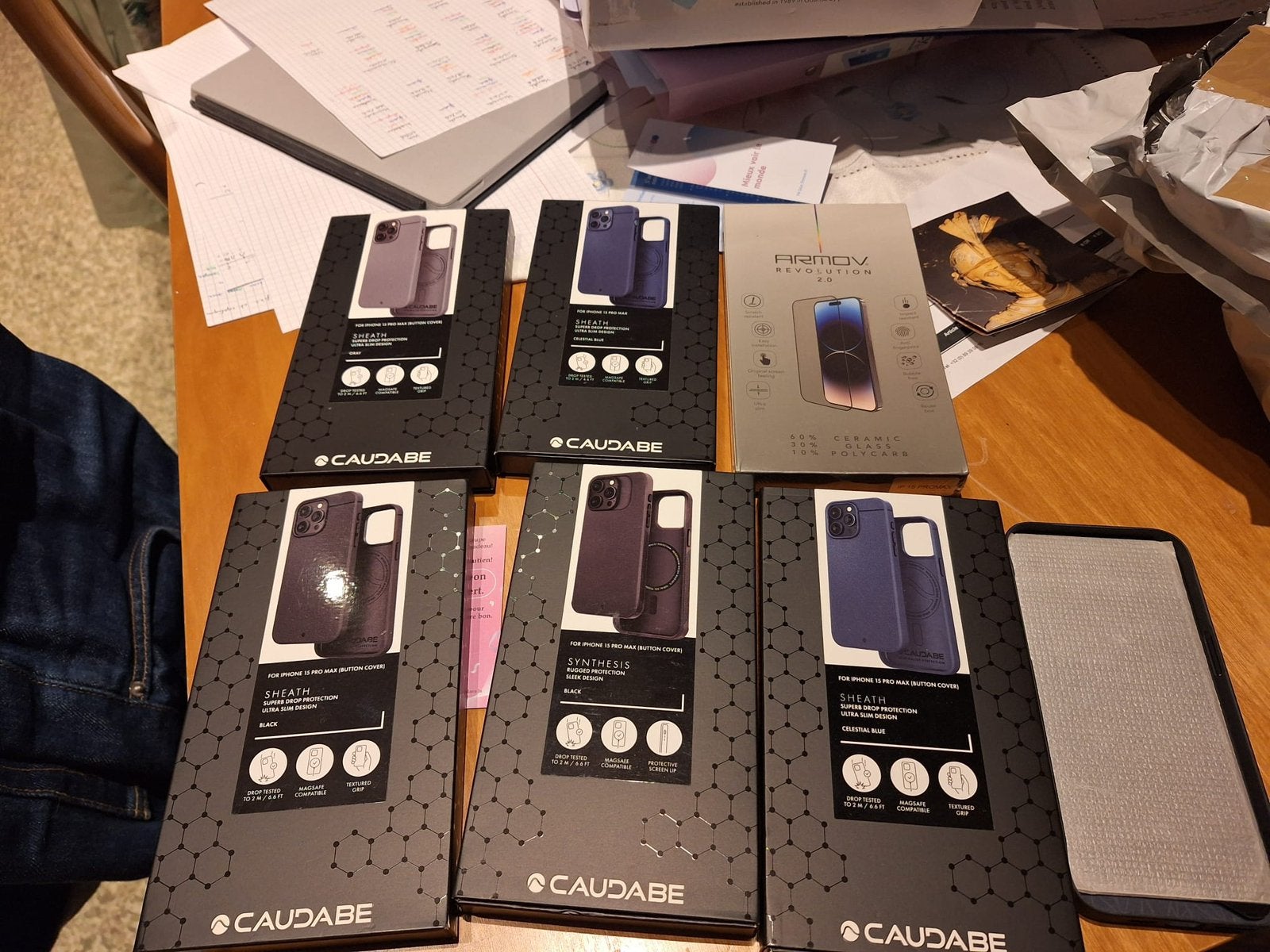 Lot de 5 coques pour Apple iphone 15 pro max, Télécoms, IPhone 15, Comme neuf, Enlèvement, Apple