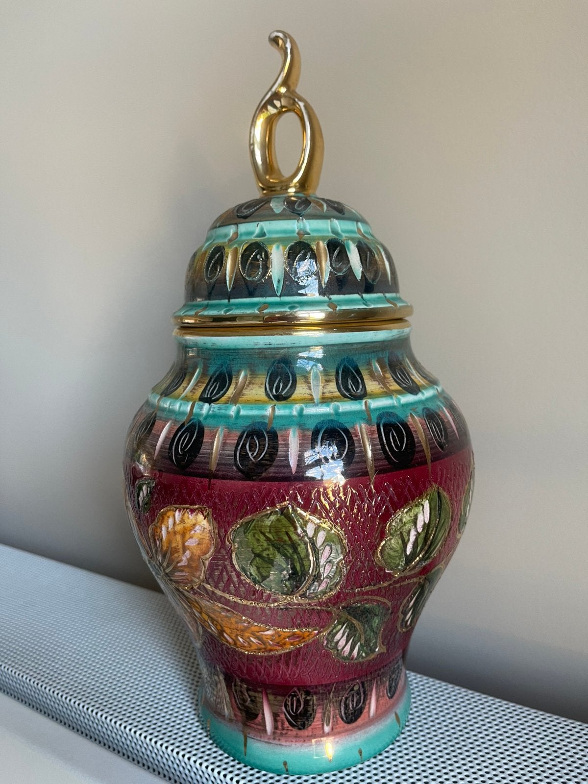Vase coloré vintage de Bequet, Enlèvement