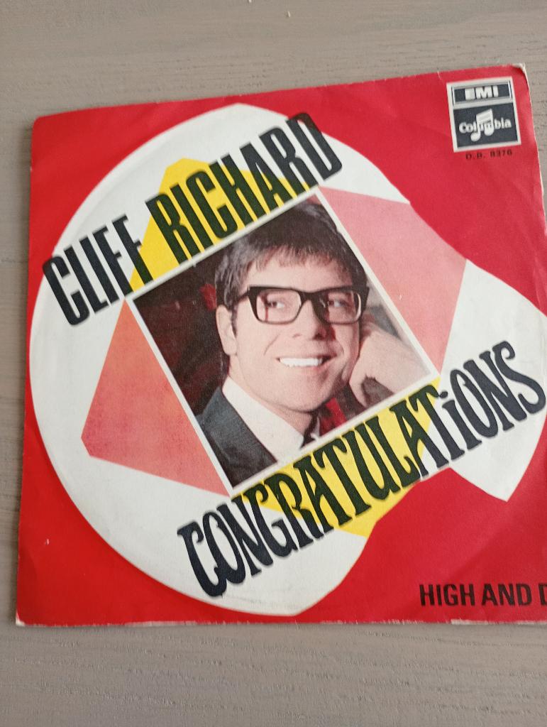 Cliff Richard - Congratulations, Enlèvement ou Envoi, Single, 1970 - 1979, Utilisé