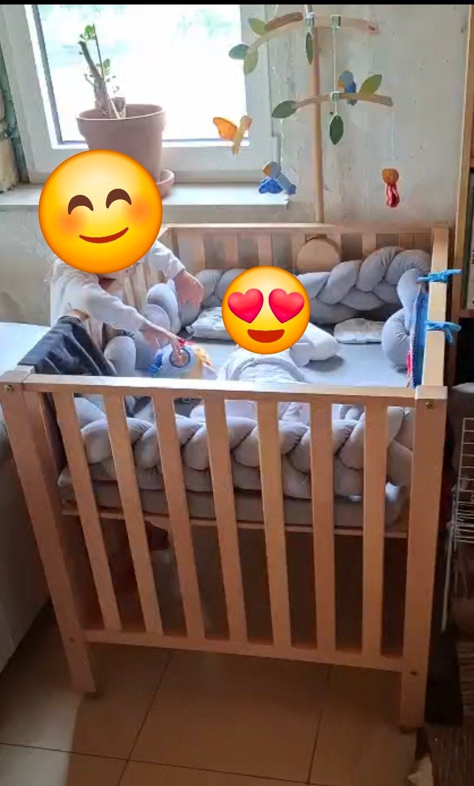 Park Bopita met wieltjes natural + matras, Kinderen en Baby's, Ophalen, Gebruikt, Rechthoekig, Wieltjes