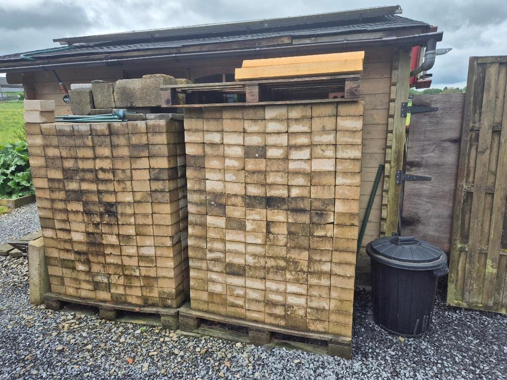 klinkers beige, Tuin en Terras, Tegels en Klinkers, Ophalen, Overige typen, Zo goed als nieuw, 10 m² of meer