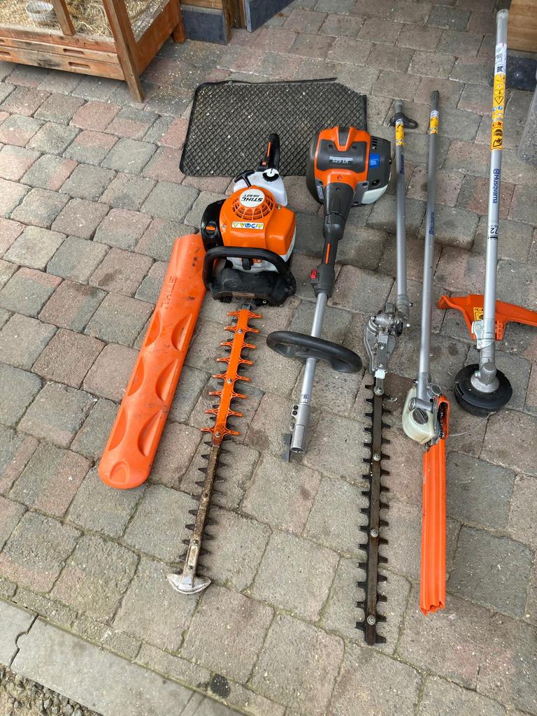 Stihl HS 82 T en Husqvarna 525 LK combitrimmer, Tuin en Terras, Ophalen, Zo goed als nieuw