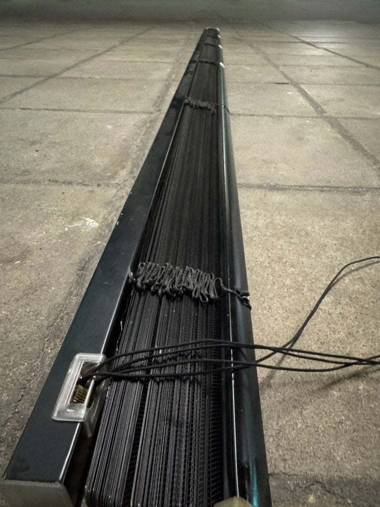 Grands stores en aluminium noir, 300 x 175 cm, Autres marques, Raccourcissable, Métal, 175 cm