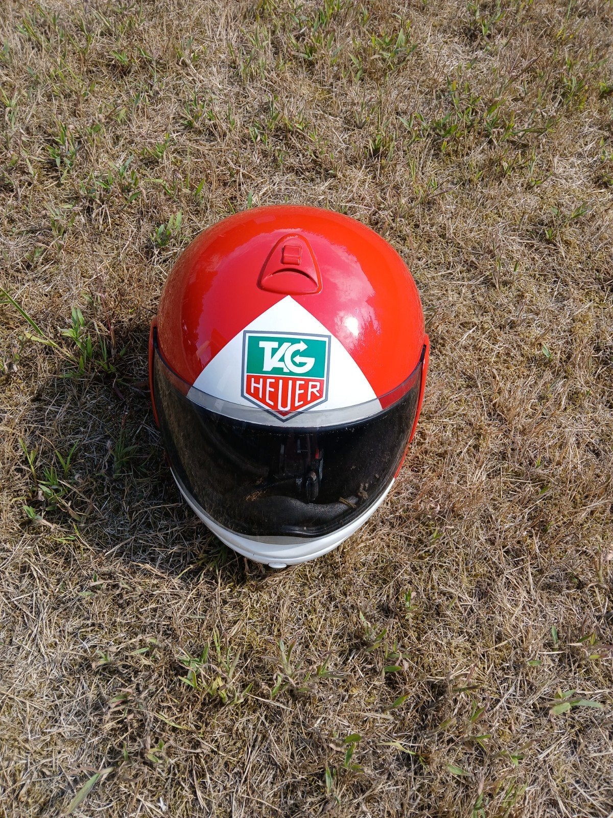 Vintage KG Heuer Marlboro racehelm – zeldzaam verzamelobject, Enlèvement, Utilisé, Autres types