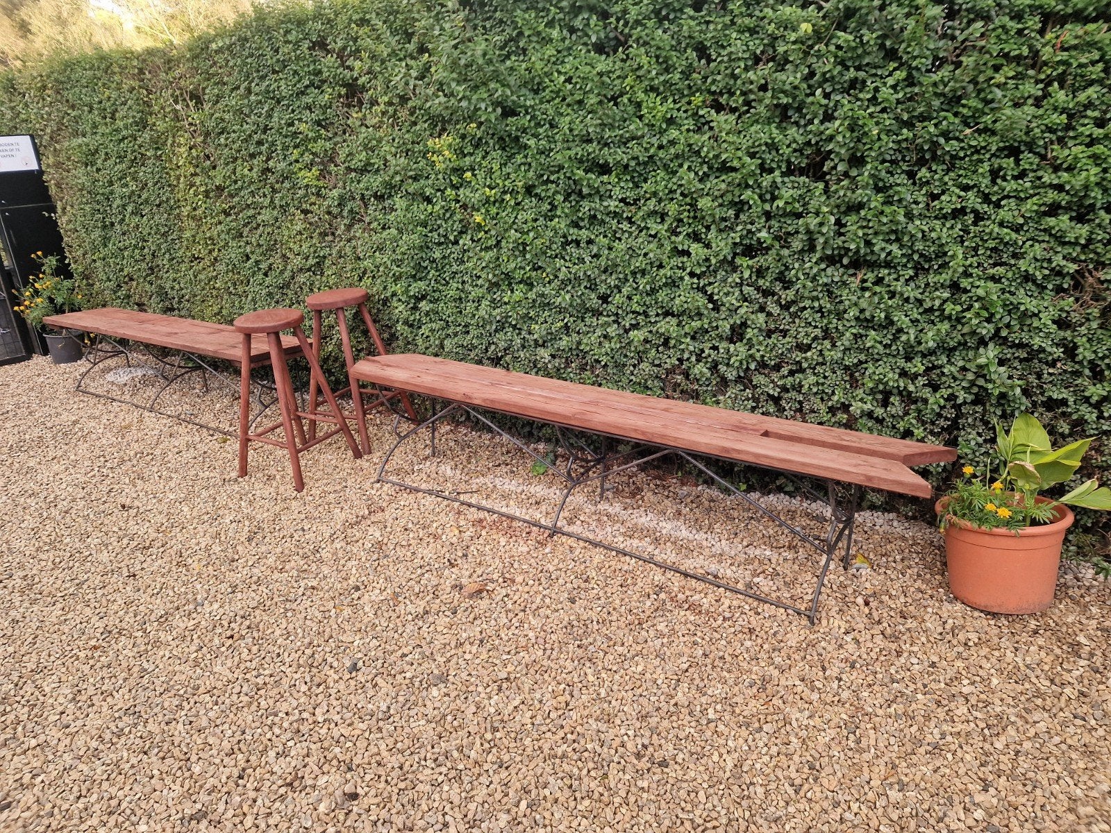 2 gietijzeren banken, Jardin & Terrasse, Enlèvement, Utilisé
