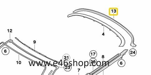 Afdekkap BMW E93 OE 51767155749 ORG NIEUW BMW, Autos : Pièces & Accessoires, Neuf, -, Haillon arrière, -