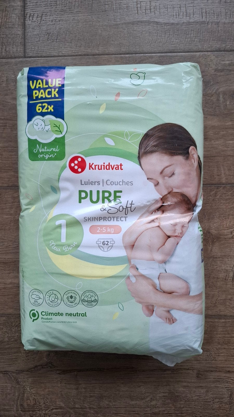 Kruidvat luiers maat 1 (62 pampers in de verpakking), Kinderen en Baby's, Badjes en Verzorging, Ophalen, Nieuw, Overige typen