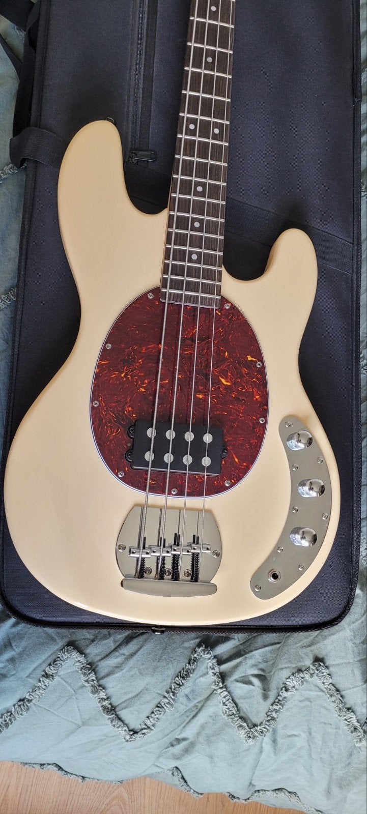 Basse 4 cordes J&D vintage white, Musique & Instruments, Enlèvement, Comme neuf, Électrique