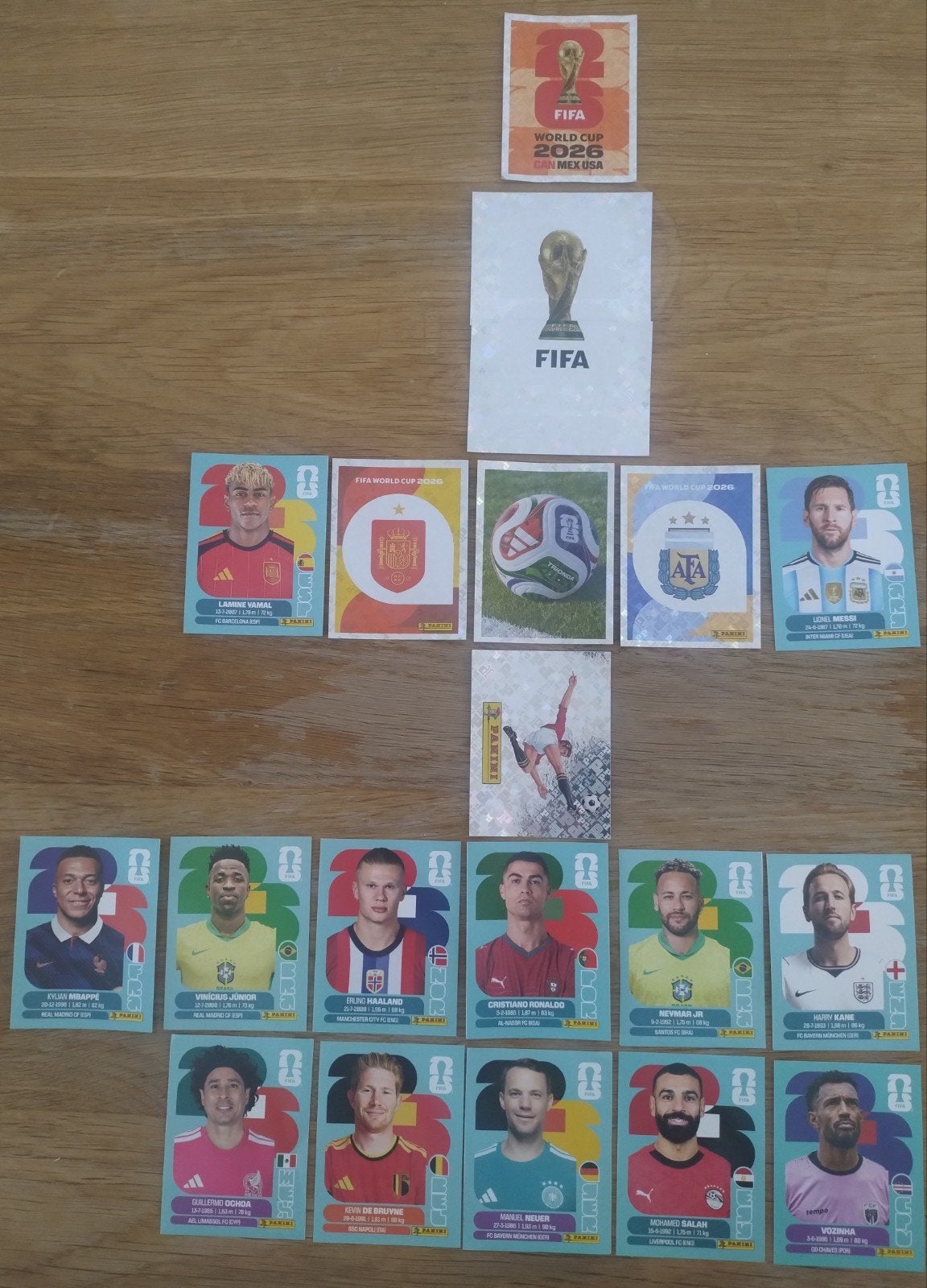 panini 2026 Messi Yamal Spanje Argentinië trionda wc beker, Ophalen of Verzenden