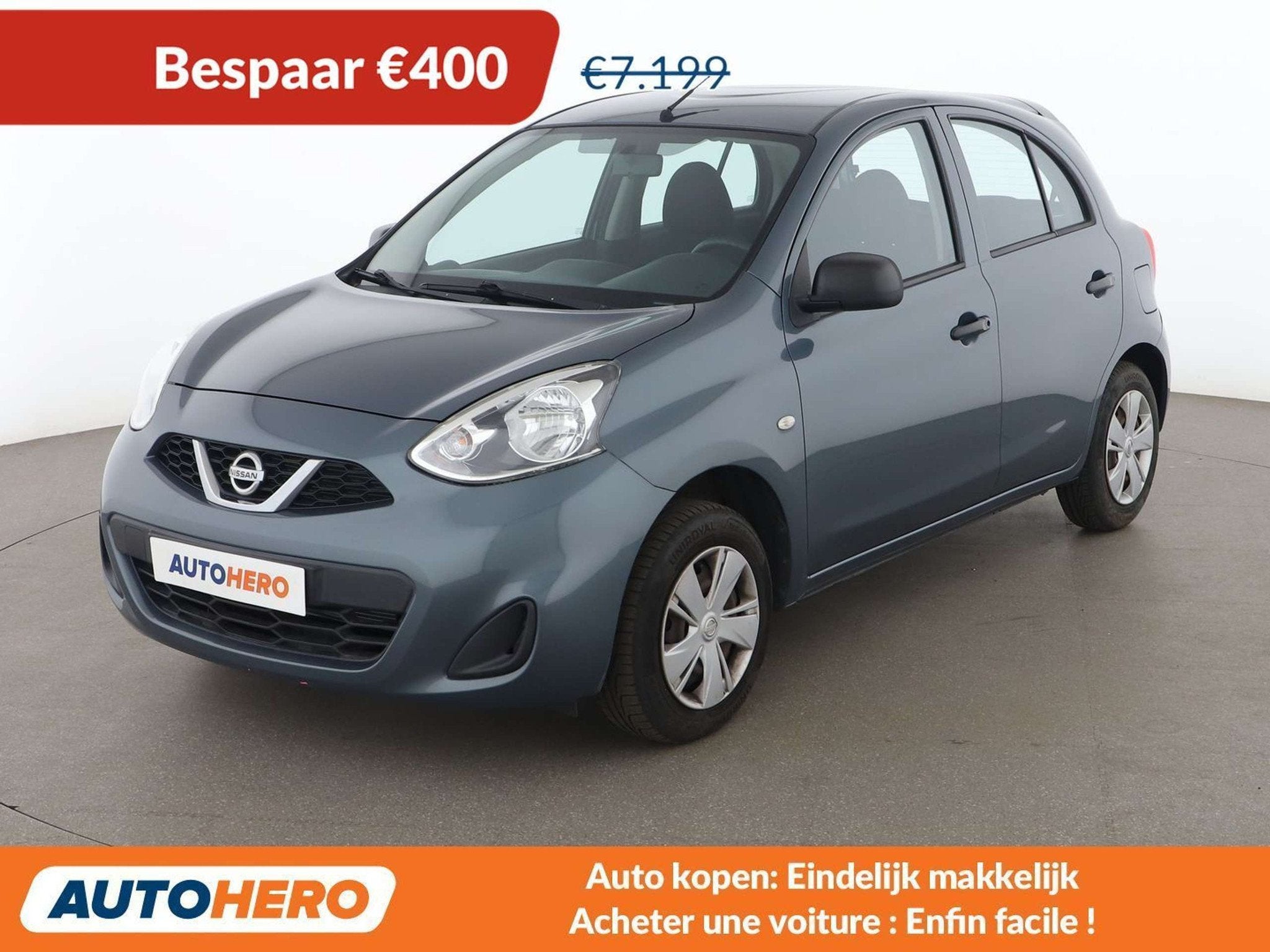 Nissan Micra 1.2 Acenta (bj 2016), Auto's, Stof, Gebruikt, Zwart, 1054 kg