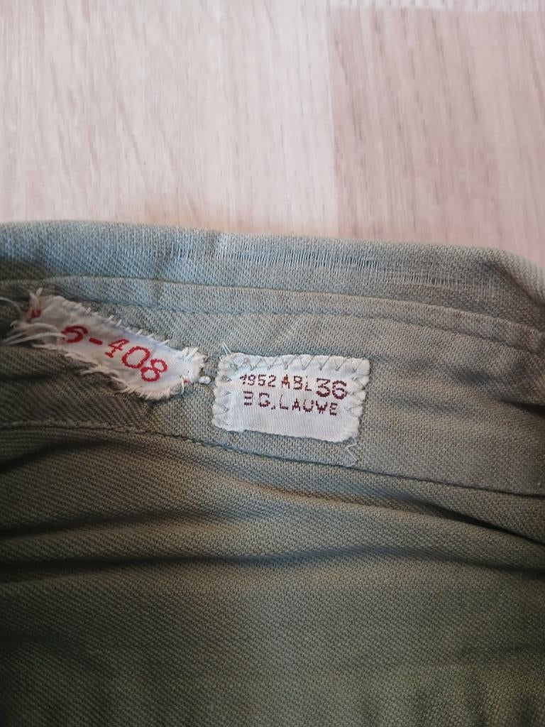 Deux chemises ABL de 1952., Enlèvement ou Envoi, Armée de terre, Vêtements ou Chaussures