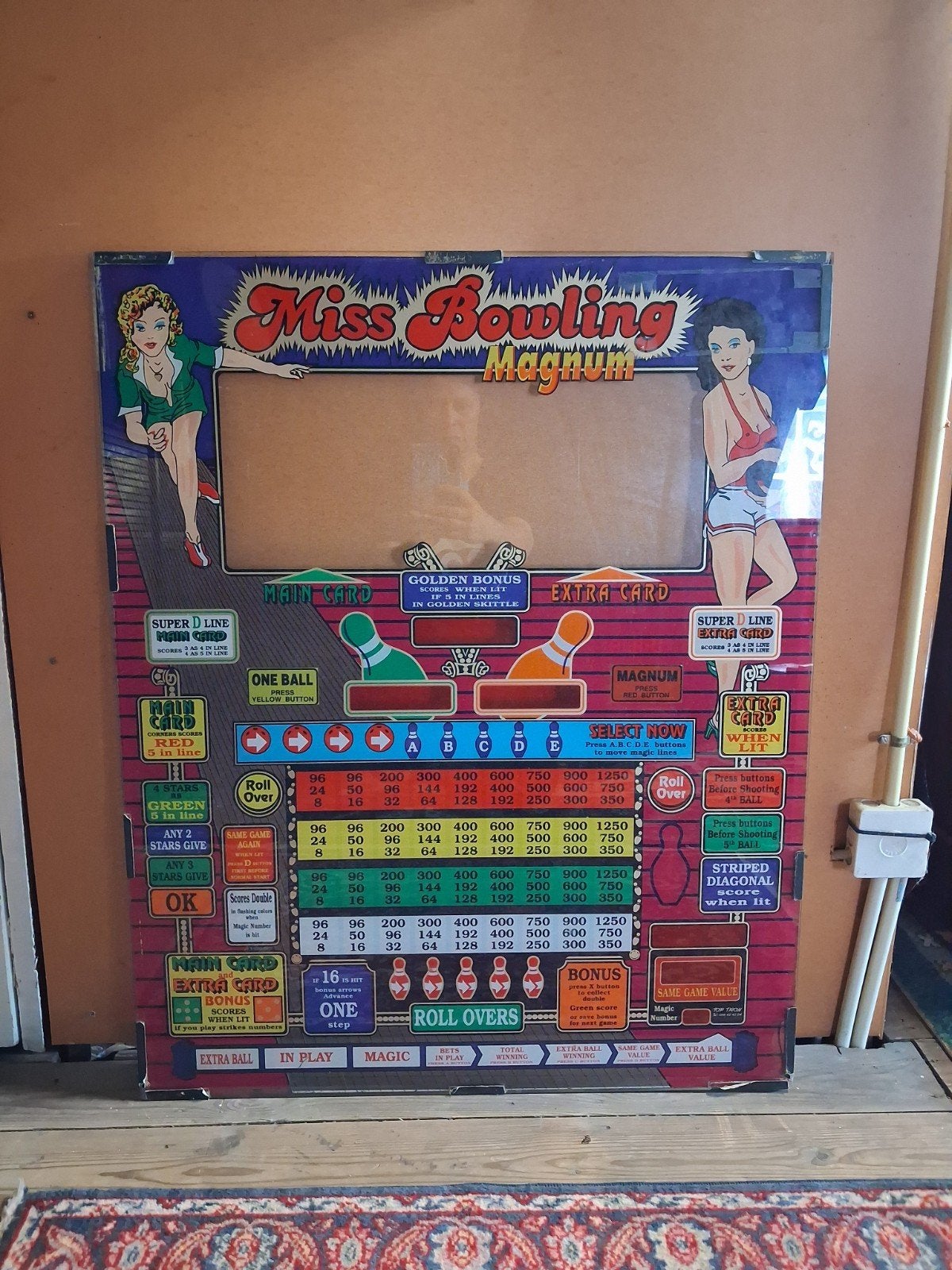 glasplaat miss bowling, Verzamelen, Automaten | Gokkasten en Fruitautomaten, Ophalen