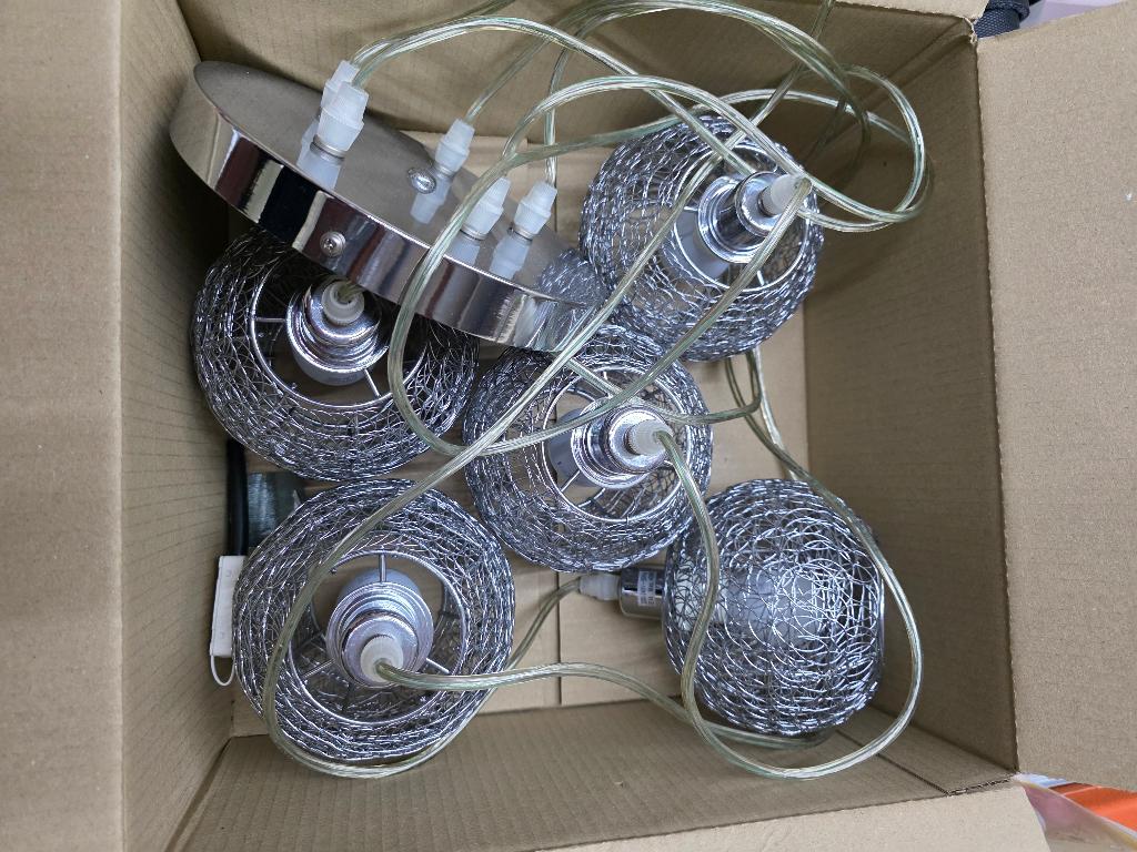Hanglamp kroonluchter, Huis en Inrichting, Lampen | Kroonluchters, Ophalen of Verzenden, Gebruikt, Metaal