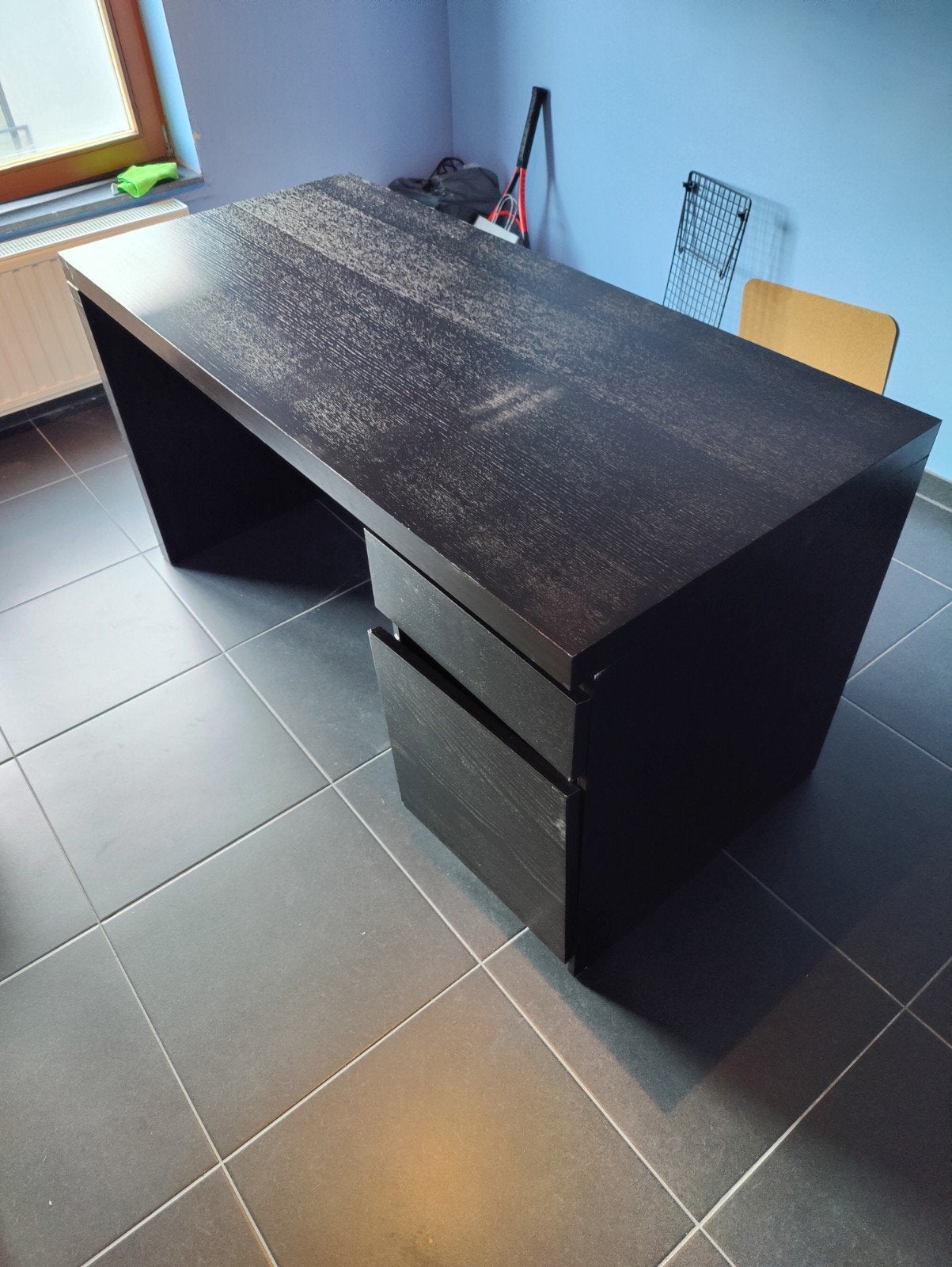Bureau Ikea MALM Black - Gratis Op te halen, Maison & Meubles, Bureaux, Enlèvement, IKEA, Noir, Bureau d'écolier
